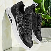 preiswerte Lässige Sneakers-Herren-Sneaker mit goldenem Glitzer, lässige Modeschuhe für Streetwear-Partys und Feiertagsveranstaltungen