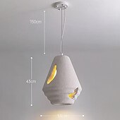 voordelige Hanglampen-Kroonluchter in Wabi-Sabi-stijl voor de eetkamer, witte plafondlamp voor keukeneiland, eetkamer, slaapkamer, grote hanglamp met een diameter van 150 cm, binnenin in hoogte verstelbaar