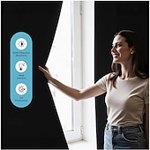 billige Blackout -gardin-Bærbare mørkleggingsgardiner, 420d oxfordstoff, helmørkleggende solskjerm, lysblokkerende vindusgardiner til reise, hjem eller kontor, selvklebende