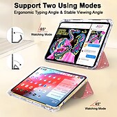 abordables Fundas iPad-Tableta Carcasa Funda Para Apple iPad 10.9&#039;&#039; 10 ipad 9th 8th 7th Generation 10.2 inch Portalápiz Soporte triple Protector de cuerpo completo Brillante TPU Cuero de PU