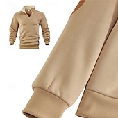 economico felpe in pile-Per uomo Felpa con cappuccio Felpa con cappuccio e zip corta Felpa con cappuccio in pile Nero Blu marino Cachi Grigio chiaro Grigio scuro Colletto Mao Semplice Con zip Tasca Frontale Sport &amp; Outdoor