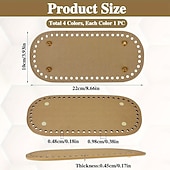 cheap Down to $30-3/4pcs Crochet Bag Bases 3.94*8.66inch with Holes - Assorted Colors Long Oval Shape for DIY Shoulder Bags &amp; Crafts Random Colors Purse Shapers