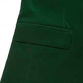 cheap Blazer&amp;Jacket-Men&#039;s Velvet Blazer Jacket Tuxedo Christmas Vintage Solid Colored Blazer Red Green Standard Fit