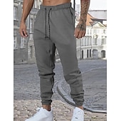 tanie Spodnie dresowe-Męskie Spodnie dresowe Uprawiający jogging Spodnie Spodnie codzienne Kieszeń Elastyczny pas Ściągana na sznurek Solidne kolory Komfort Pełna długość Na zewnątrz Codzienny Bieganie Urlop Prosty Czarny