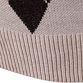 preiswerte Herrenpullover-Herren Pullover Pullunder Gerippt Stricken Normale Oberteile Gestrickt Schmale Passform Einfach Rundhalsausschnitt Strickware Zeitgenössisch Lässig Alltagskleidung Bekleidung Herbst Schwarz Marineblau