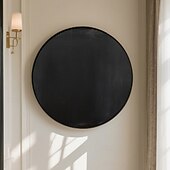 preiswerte Abstrakte Gemälde-handgefertigte kreisförmige rein schwarze Galerie-Leinwand, modern strukturiert, mattes Finish, minimalistisches Statement-Wandbild, glatte Oberfläche, feiner Kantenkontrast, fertig zum Aufhängen,