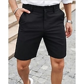 ieftine pantaloni scurți de lucru-Bărbați Pantaloni scurti de rochie Pantaloni scurți Burmuda Pantaloni scurți de lucru Buzunar Simplu Confort Respirabil Lungimea genunchiului În aer liber Afaceri Modă Casual Negru Bleumarin