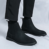 abordables Bottes de Chelsea-Bottines Chelsea blanches pour homme, idéales pour l&#039;automne et l&#039;hiver : élégantes et faciles à enfiler, idéales pour les professionnels urbains et les tenues décontractées élégantes.