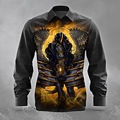 economico Camicia vintage-Pegasus di Sarah Richter, camicia da uomo a maniche lunghe con bottoni, modello cavallo con ali, edizione limitata dell&#039;artista.