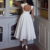 preiswerte Kleider-Retro Vintage 1950er Rockabilly Midlänge A-Linien-Kleid Ausgestelltes Kleid A-Linie Kostüm Damen Urlaub Heimkehr Party &amp; Abend Erwachsene Kleid Frühling &amp; Sommer
