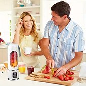 abordables appareils électroménagers-Extracteur de jus à glace pilée rechargeable par USB, portable, pour l&#039;extérieur, avec tasse et 12 couteaux