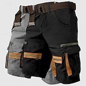 economico Classico-Per uomo Pantaloncini cargo Shorts Shorts da Spiaggia Pantaloncini casual Multi-tasche Gamba Dritta Tasca falsa Semplice Comodità Lunghezza al ginocchio All&#039;aperto Casuale Quotidiano Vacanza Moda