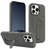 cheap iPhone Cases-Phone Case For iPhone 16 iPhone 16 Pro iPhone 16 Pro Max iPhone 15 iPhone 15 Pro Max Back Cover with Stand Holder Magnetic Shockproof Retro TPU PU Leather