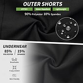 economico Pantaloncini, calzamaglie e pantaloni da uomo-pantaloncini da ciclismo estivi da strada e da montagna Wosawe, design multitasche, intimo monopezzo, pantaloncini da ciclista bd119