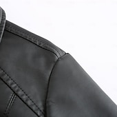 cheap Faux Leather Jackets-Women&#039;s Faux Leather Jacket Comfortable Full Zip Fashion Street Style Plain Outdoor Casual Daily Regular Turndown Regular Fit Long Sleeve Outerwear Black Red Green Spring Fall