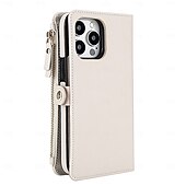 tanie Etui do iPhone&#039;ów-telefon Kılıf Na iPhone 16 15 14 Pro Max Plus iPhone 16e iPhone’a 13 Pro Max . iPhone 13 Mini Etui na karty portfela ze smyczą Obsługa ładowania bezprzewodowego Gniazdo karty Retro TPU Skóra PU