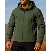 levne Fleece a 3 v 1 bundy-Pánské Rüzgarlık Softshellová bunda Venkovní Voděodolný Větruvzdorné Turistické oblečení Turistické oblečení Zima Podzim Vrchní část oděvu Lov Kempování a turistika cestování Pevná barva Černá Zelen