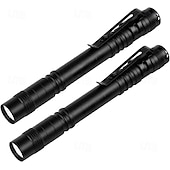 cheap Work Lights-LED Pen Flashlights 1PCS, Lightweight, Mini, Waterproof Pocket Flashlight with Clip, Small Flashlights for Inspection, Work, Emergency