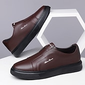 billige Sneakers til herrer-Herre Treningssko Gange Fritid Mikrofiber Bekvem Sklisikker Pustende Nylonteip Tøfler Svart Hvit Blå Sommer Vår