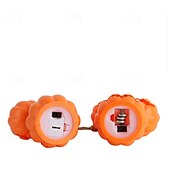 お買い得  ハロウィン室内-ハロウィンかぼちゃランタン 光る装飾小道具 3頭ミュータントかぼちゃランタン 雰囲気のある飾りランプ 1個