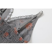 tanie Zachodnia sukienka boho-Damskie Sukienka mini Sukienka Boho Sukienka w kwiatki Sukienka z nadrukiem Strój zachodni Klasyczny Nowoczesny Codzienny Na zewnątrz Urlop Regularny Kwiat Bez rękawów W serek Khaki Lato