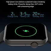 abordables Relojes inteligentes-iMosi HW92 Reloj inteligente 1.9 pulgada Smartwatch Reloj elegante Bluetooth Podómetro Recordatorio de Llamadas Seguimiento del Sueño Compatible con Android iOS Mujer Hombre Llamadas con Manos Libres
