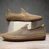 preiswerte Slipper Schuhe-Atmungsaktive Herren-Slip-On-Wanderschuhe aus Strick – leichte Mesh-Sneaker für Sommerreisen, Outdoor-Aktivitäten und Komfort im Alltag