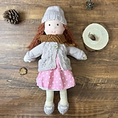 abordables Poupées-Poupée Waldorf en coton, poupée d&#039;artiste, mini-poupée à habiller faite à la main, emballage cadeau d&#039;Halloween, bénédiction pour cadeaux de Noël