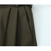 economico gamba larga e vita alta-Per donna Gamba larga Chinos Casual Lunghezza intera Naturale Semplice Gamba larga Comodo Traspirabilità Casual Quotidiano Vinaccia Nero 1 # Nero Verde militare Primavera Autunno Vestibilità comoda