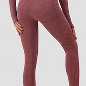 tanie Zestawy i jednoczęściowe-Damskie 2 elementy Dres do jogi Stroje do salonu Biustonosz sportowy, legginsy bezszwowe Jednokolorowe Zestawy odzież Lato Ciemnoszary Błękit jeziora Trening w siłowni Wysoka talia Elastyczny