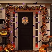 levne Halloween v interiéru-Halloweenské nástěnné dekorace s netopýry, svítící 3D samolepky s netopýry různých velikostí na halloweenskou párty, dekorace oken do ložnice, vnitřní i venkovní samolepky na dům