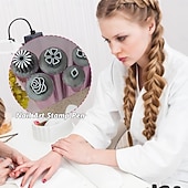 رخيصةأون إلى $30-مجموعة أقلام ختم فن الأظافر، مجموعة أقلام فن الأظافر، أدوات نقش فن الأظافر بتصميم بسيط، سهلة الاستخدام، قلم ختم الأظافر أدوات فن الأظافر DIY للفتيات والنساء