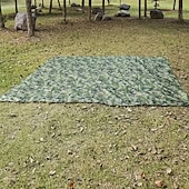 お買い得  キャンプ用品-耐久性のあるポリエステル製アウトドアキャンプ用サンシェードテント、UVカットビーチシェルター、ポールなし、自然な雰囲気のキャノピー付き。 &amp;ピクニックやバーベキューに最適な丈夫なロープサポート &amp;アウトドアアドベンチャー