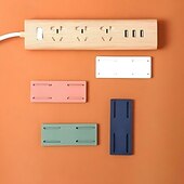 economico Organizzazione spazi-Supporto per presa adesivo senza foratura da 4 pezzi, staffa di fissaggio per multipresa autoadesiva, organizer per prese senza foratura per router, prolunga e gestione cavi
