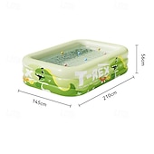 cheap Pools, Hot Tubs &amp; Supplies-1pc Large Ocean Themed Inflatable Swimming Pool with Marine Life Design (Turtles, Clownfish, Seahorses) - No Electricity Needed, Easy Setup &amp; Portable PVC Pool for Beach, Parties, Weddings, Music Fest