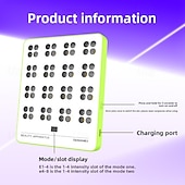 お買い得  フェイスケア用機器-ワイヤレスLED光療法パネル 顔用プロフェッショナル光子LED療法 &amp;7日間で輝くボディホームスパ