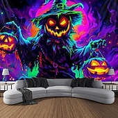 halpa halloween seinävaatteita-Halloweeni mustavalo Gobeliini pelottava traktaatti UV-herkkä hohtava pimeässä metsä outo vuori sumuinen hautausmaa aave riippuva Gobeliini seinätaide fresko olohuoneeseen makuuhuoneeseen