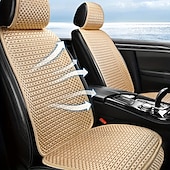 abordables Housses de siège de voiture-1 ensemble de coussins de siège d&#039;été essentiels pour sièges avant simples, dotés d&#039;un design simple et polyvalent avec un matériau frais. Ils sont confortables, respirants et faciles à installer.