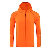 tanie Kurtki biegowe-Męskie Běžecká bunda Kurtka Outdoorowa Kurtka z kapturem Kieszeń Ściągana na sznurek Długi rękaw Top Athleisure Odporność na wiatr Szybkie wysychanie Odprowadza wilgoć Oddychający Wędkarstwo Piesze