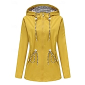 cheap Outdoor Jackets-Women&#039;s Windbreaker Softshell Jacket Hiking Jacket Outdoor Waterproof Windproof Hiking Outfits Hiking Clothes Spring Autumn / Fall Top Camping / Hiking / Caving Running Black Yellow Pink