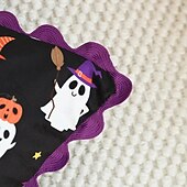 お買い得  装飾用クッションカバー-ハロウィン用枕カバー1枚、ゴースト幾何学模様、カジュアルスクエアジッパー、伝統的クラシック