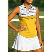  Γυναικεία Γεωμετρικό Πουά Μπλούζες Αθλητικό πουκάμισο Φανέλα POLO Πουκάμισο τένις Αμάνικο Φερμουάρ Λουλουδάτο UPF50+ Ανθεκτικό στην υπεριώδη ακτινοβολία Υψηλή Ελαστικότητα Ύγρανση Αναπνέει