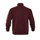 preiswerte Lässige Jacken-Herren Freizeitjacke Collegejacke Urlaub Täglich Atmungsaktiv Tasche Frühling Herbst Farbblock Mode Klassisch Stehkragen Regulär Schwarz Rote Grün Hellgrau Dunkelgray Jacken