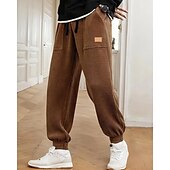 economico Pantaloni della tuta-Per uomo Pantaloni da tuta Joggers Pantaloni in velluto a coste Tasca Elastico in vita Coulisse Semplice Comodità Sport all&#039;Aperto Quotidiano Moda Casual Marrone Scuro Nero Micro-elastico