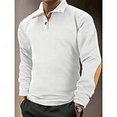 abordables Sudaderas Básicas_-Hombre Sudadera con capucha y botones Negro Blanco Azul Piscina Caqui Gris Diseño Plano Con Texturas Trabajo Casual Diario Ropa de calle Fresco Casual Otoño invierno Ropa Sudaderas con capucha