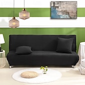 baratos Capa do sofá futon.-Capa de sofá-cama sem braços em tecido jacquard à prova d&#039;água, decoração de ano novo, capa protetora elástica para banco