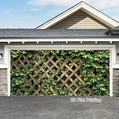 billige Garasje- og dørbanner-utendørs garasjeportdeksel hekk høst banner stort billedvev bakgrunnsdekorasjon til høytid utendørs garasjeport hjem veggdekorasjoner