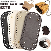 cheap Down to $30-3/4pcs Crochet Bag Bases 3.94*8.66inch with Holes - Assorted Colors Long Oval Shape for DIY Shoulder Bags &amp; Crafts Random Colors Purse Shapers