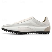 billiga Herrsneakers-Herr retro gula och bruna sneakers med ventilerande ovandel och halkfri sula, sportinspirerade vardagsskor för pendling, resor och vardagsbruk