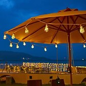cheap LED String Lights-Solar Outdoor Camping Light Bulb Fairy String Light 8m 16LED Waterproof Wedding Party Atmosphere Landscape Light Home Garden Balcony Fence Tree Christmas Decoration
